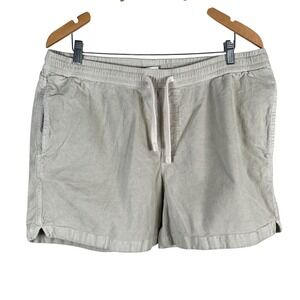 BearBottoms Clothing Corduroy Shorts Mens XL Beige Elastic Waist Stretch Pockets